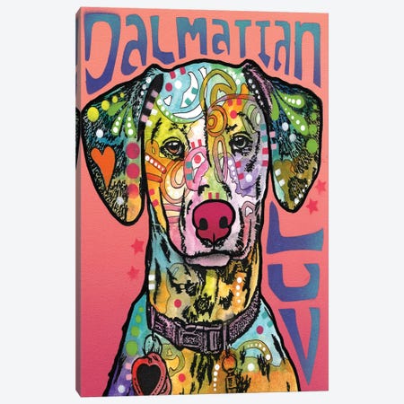 Dalmatian Love Canvas Print #DRO217} by Dean Russo Canvas Art Print