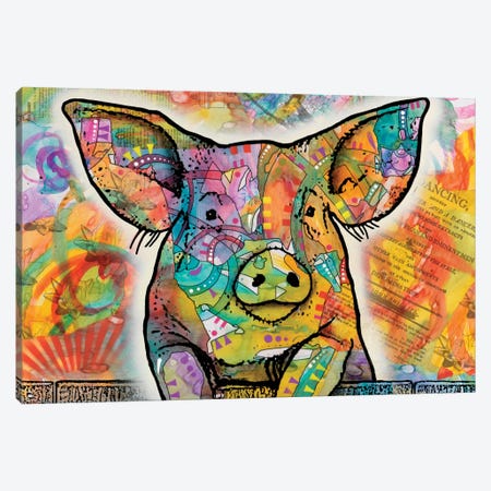 The Pig Canvas Print #DRO232} by Dean Russo Canvas Artwork