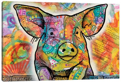 The Pig Canvas Art Print - Animal Art