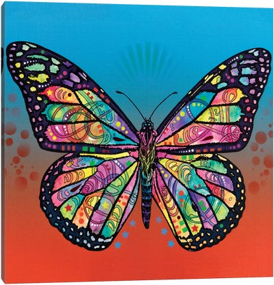 The Butterfly Canvas Art Print - Butterfly Art