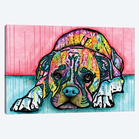 Lying Boxer Canvas Print #DRO238} by Dean Russo Canvas Artwork