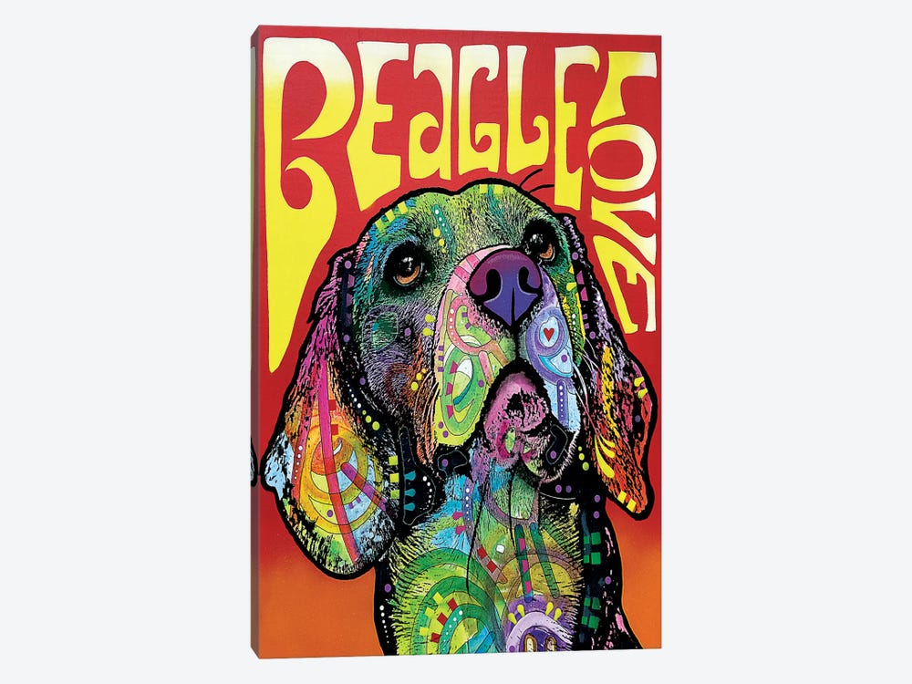 Beagle Love by Dean Russo 1-piece Art Print