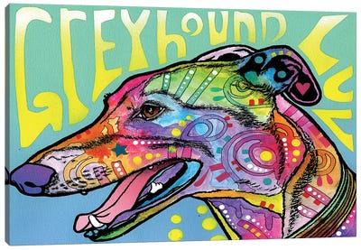 Greyhound Luv Canvas Art Print - Dean Russo