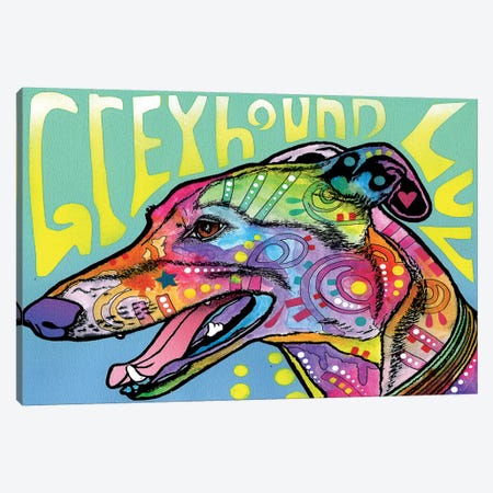 Greyhound Luv Canvas Print #DRO248} by Dean Russo Canvas Print