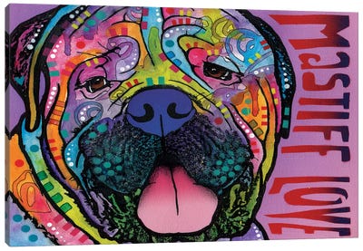 Mastiff Love Canvas Art Print - Bullmastiffs