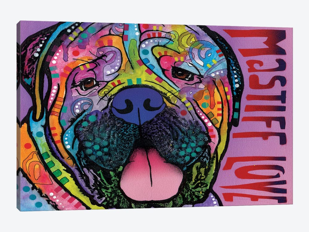 Mastiff Love by Dean Russo 1-piece Art Print