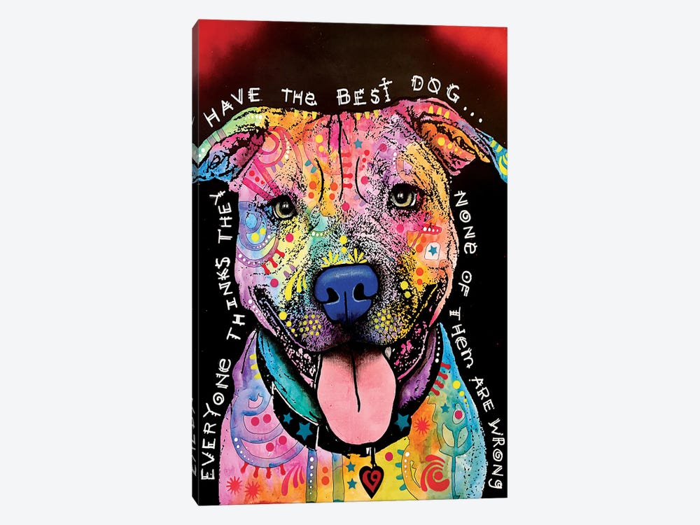 Pitbull Only thing a dog needs more than love is Dean Russo Wood dog Sign L18 