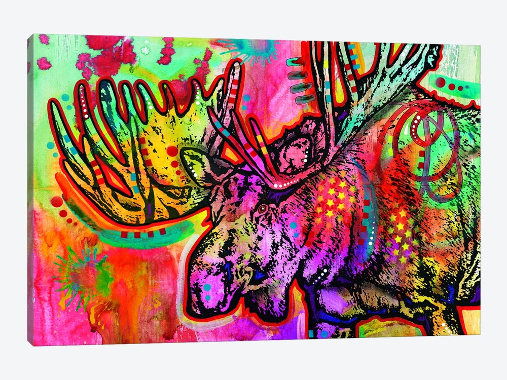 Moose by Dean Russo 1-piece Canvas Art Print