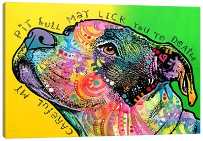 Lick You To Death Canvas Art Print - Pet Adoption & Fostering Art
