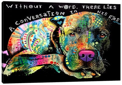 Without A Word Canvas Art Print - Pawsitive Pups