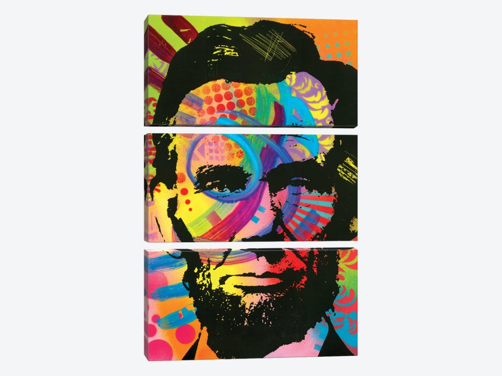 Abraham Lincoln II by Dean Russo 3-piece Canvas Wall Art