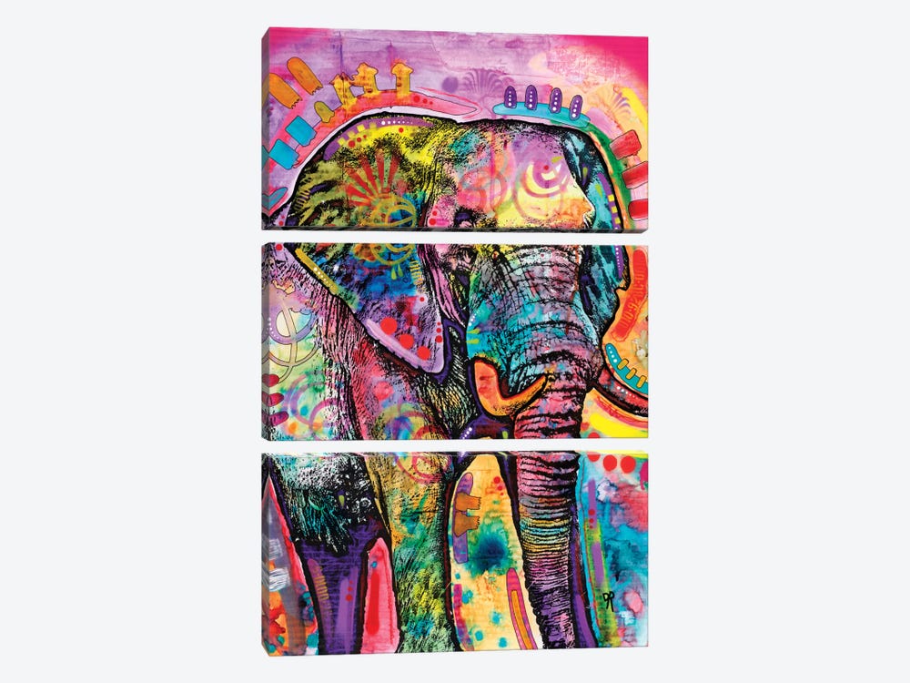 Elephant II by Dean Russo 3-piece Canvas Art Print