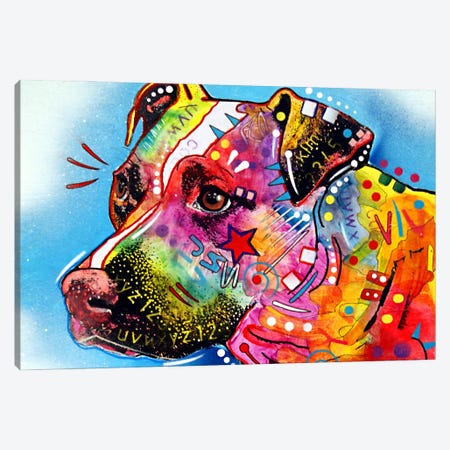 Pit Bull Canvas Print #DRO30} by Dean Russo Canvas Art Print