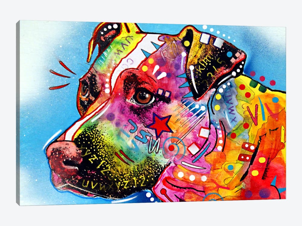 Pit Bull by Dean Russo 1-piece Canvas Art