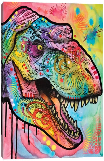 T-Rex I Canvas Art Print - Kids Dinosaur Art