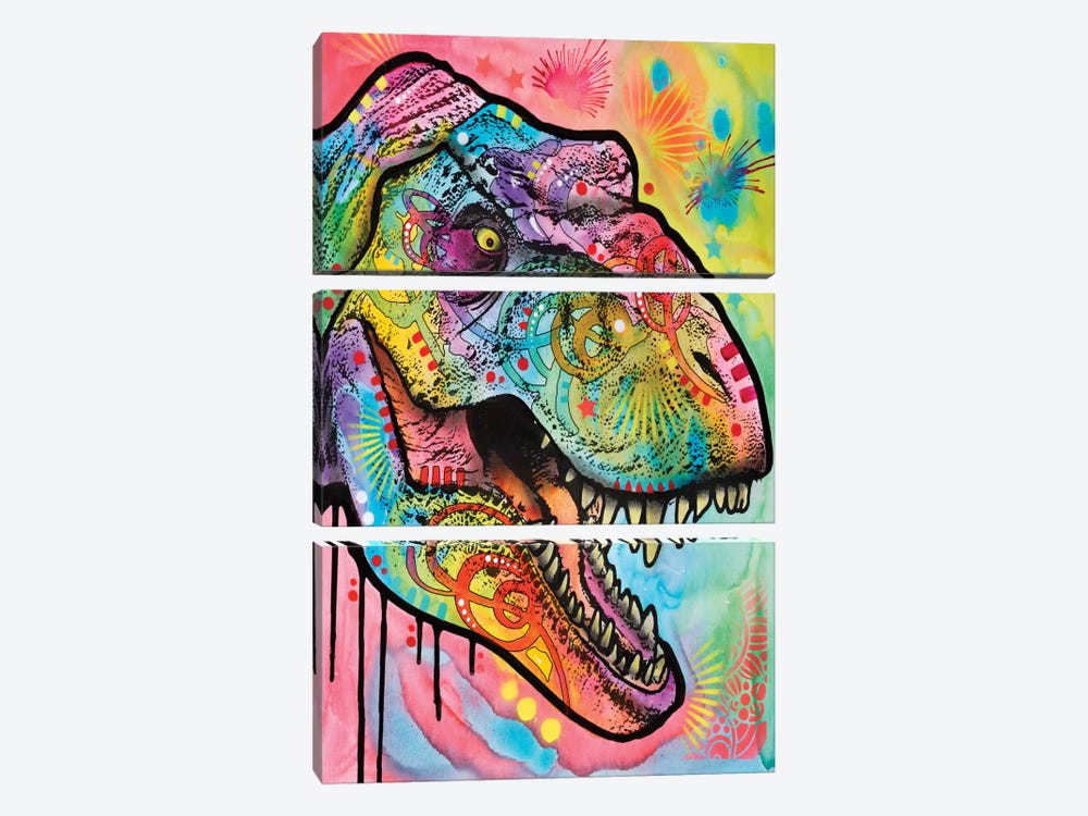 T-Rex I by Dean Russo 3-piece Canvas Artwork