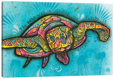 Turtle Canvas Art Print - Reptile & Amphibian Art