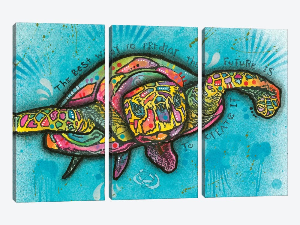 Turtle by Dean Russo 3-piece Canvas Artwork