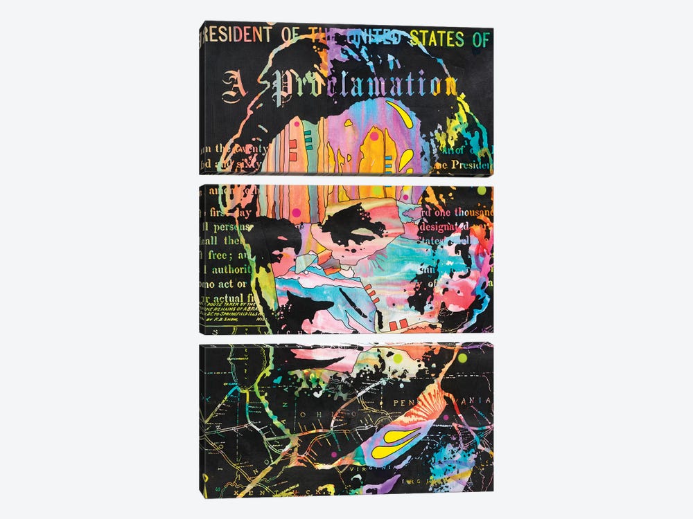 Abe's Proclamation by Dean Russo 3-piece Canvas Art Print