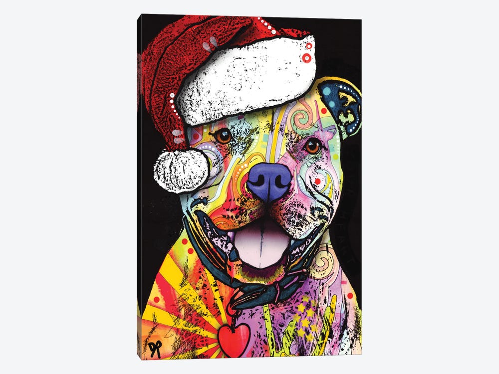 Beware Of Pit Bulls Christmas Edition 1-piece Canvas Print
