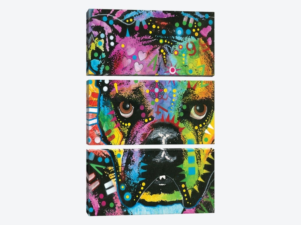 Bulldog II by Dean Russo 3-piece Canvas Art Print