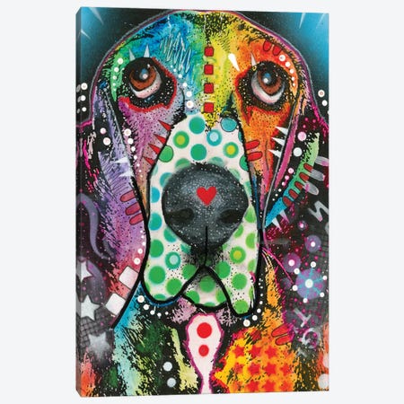 Coonhound Canvas Print #DRO376} by Dean Russo Canvas Wall Art