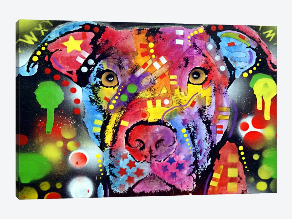 The Brooklyn Pit Bull by Dean Russo 1-piece Canvas Art Print