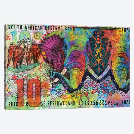 Elephants, South African Reserve Bank Canvas Print #DRO389} by Dean Russo Canvas Artwork