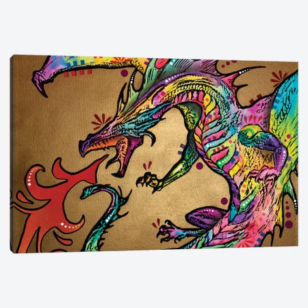 Golden Dragon Canvas Print #DRO407} by Dean Russo Canvas Art