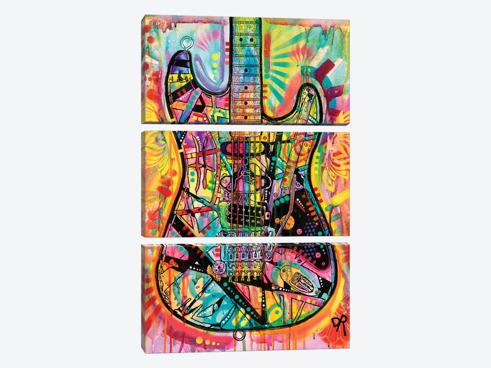 Guitar by Dean Russo 3-piece Canvas Print
