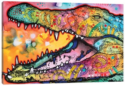 In Awhile Crocodile I Canvas Art Print - Crocodile & Alligator Art