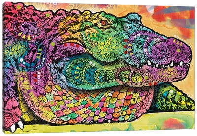 In Awhile Crocodile II Canvas Art Print - Crocodile & Alligator Art