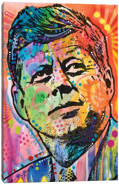 JFK Canvas Art Print - Political & Historical Figure Art