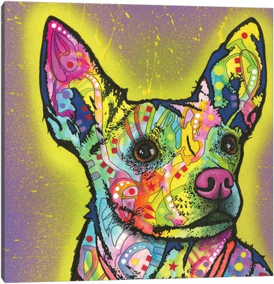Listening Canvas Art Print - Chihuahua Art