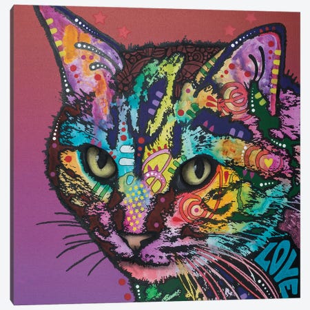 Lucy The Cat Canvas Print #DRO459} by Dean Russo Canvas Artwork