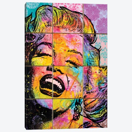 Marilyn In Tiles Canvas Print #DRO465} by Dean Russo Canvas Artwork
