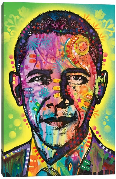 Obama Canvas Art Print - Male Portrait Art
