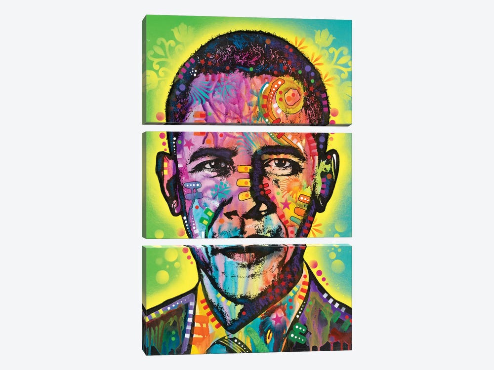 Obama by Dean Russo 3-piece Canvas Art