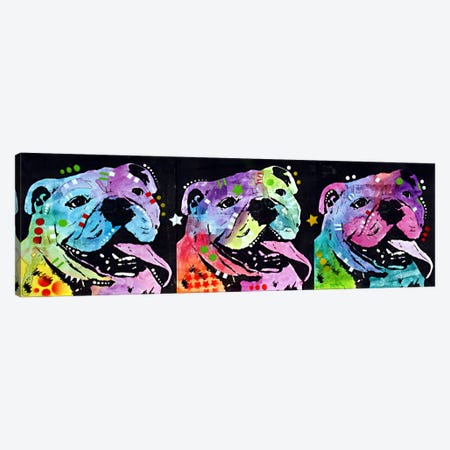 3 Bulldogs Canvas Print #DRO48} by Dean Russo Canvas Art