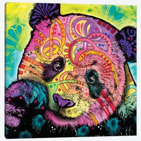 Psychedelic Panda Canvas Print #DRO494} by Dean Russo Art Print