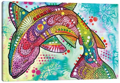 Rainbow Trout Canvas Art Print - Trout Art