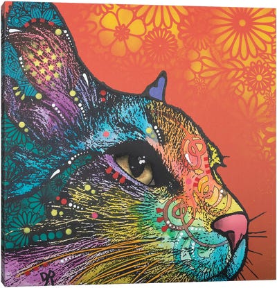 Smudge Canvas Art Print - Cat Art