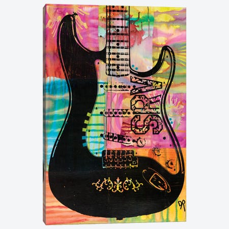 SRV Guitar Canvas Print #DRO528} by Dean Russo Canvas Wall Art
