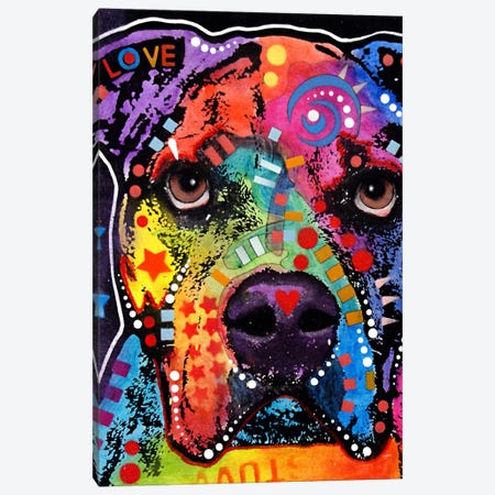 American Bulldog II Canvas Print #DRO52} by Dean Russo Canvas Art Print