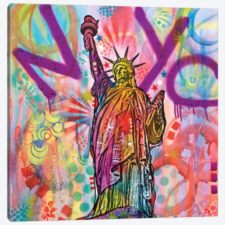 Statue Of Liberty Canvas Print #DRO531} by Dean Russo Canvas Art Print