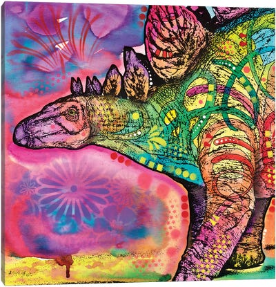 Stegosaurus Canvas Art Print - Dean Russo