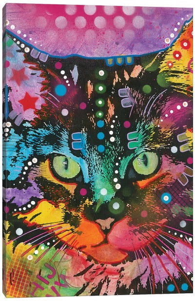 Tabby II Canvas Art Print - Tabby Cat Art