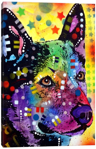 Aus Cattle Dog Canvas Art Print - Dean Russo