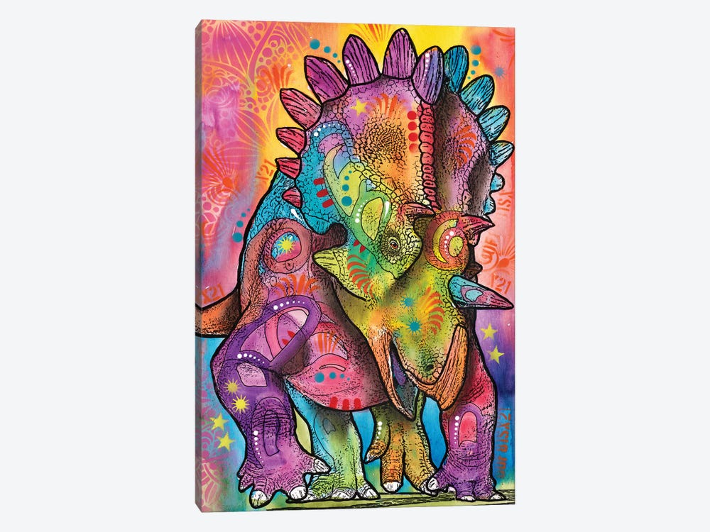 Triceratops by Dean Russo 1-piece Canvas Art Print