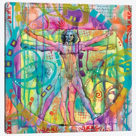Vitruvian Man Canvas Print #DRO552} by Dean Russo Canvas Print